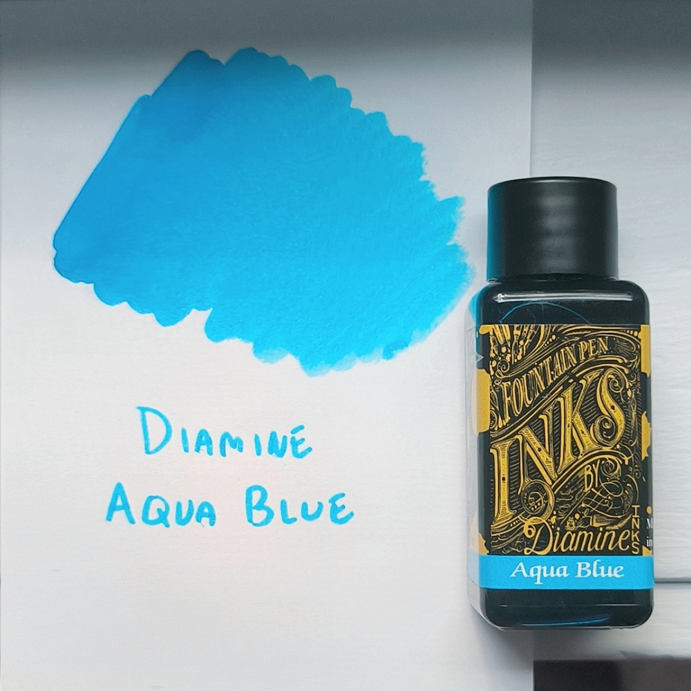Fountain pen ink Diamine Aqua Blue & Lennon Tool Bar Blue Sky - Picture 2 of 5